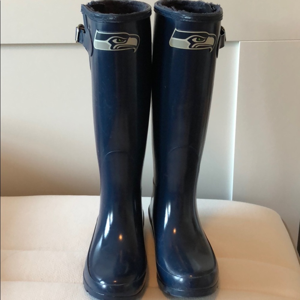 Seahawks rain boots